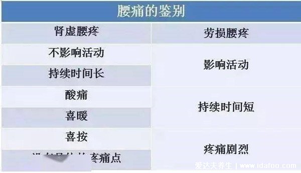 腎疼和腰疼的區(qū)別圖解圖片，腎疼在側(cè)腹腰疼在背部