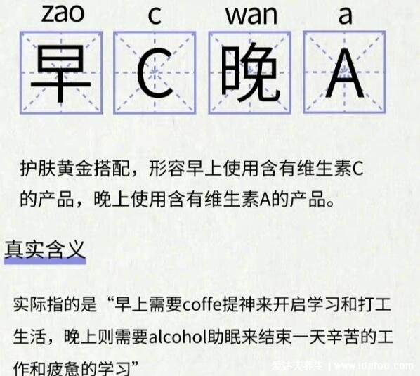 早C晚A什么意思網(wǎng)絡(luò)用語(yǔ)，一種護(hù)膚搭配以及一種生活方式(2種含義)